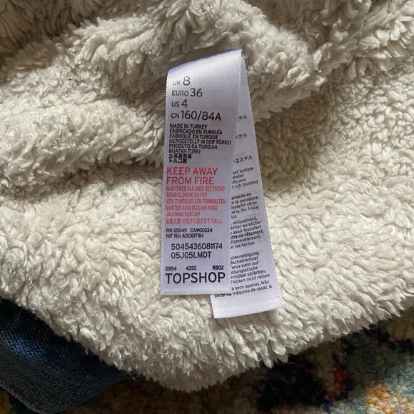 ❄️ Topman / ASOS Winter Sherpa Style Lined Denim / Jean Jacket ❄️ - Picture 14 of 16